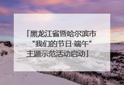 黑龙江省暨哈尔滨市“我们的节日·端午”主题示范活动启动
