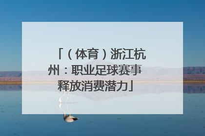 （体育）浙江杭州：职业足球赛事释放消费潜力