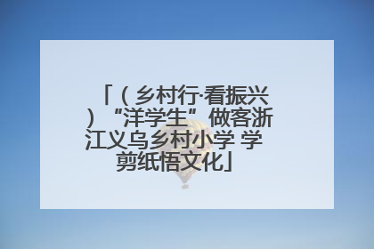 （乡村行·看振兴）“洋学生”做客浙江义乌乡村小学 学剪纸悟文化