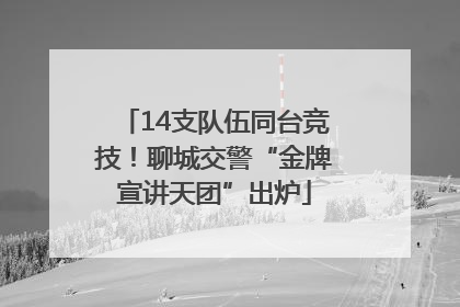 14支队伍同台竞技！聊城交警“金牌宣讲天团”出炉