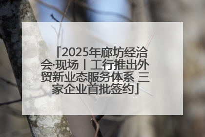 2025年廊坊经洽会·现场丨工行推出外贸新业态服务体系 三家企业首批签约