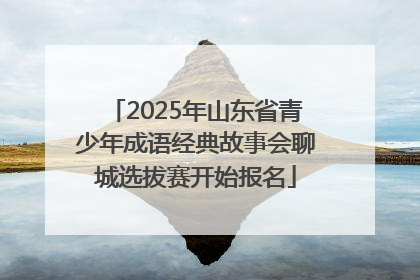 2025年山东省青少年成语经典故事会聊城选拔赛开始报名