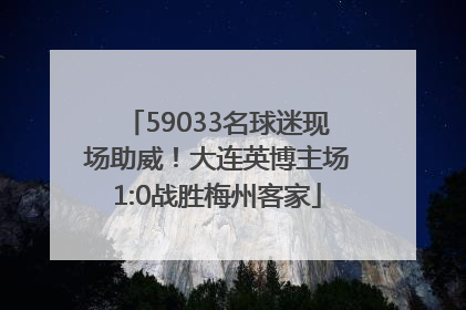 59033名球迷现场助威！大连英博主场1:0战胜梅州客家