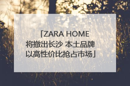 ZARA HOME将撤出长沙 本土品牌以高性价比抢占市场